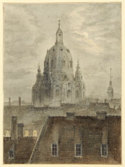 The Frauenkirche in Dresden by Carl Gustav Carus
